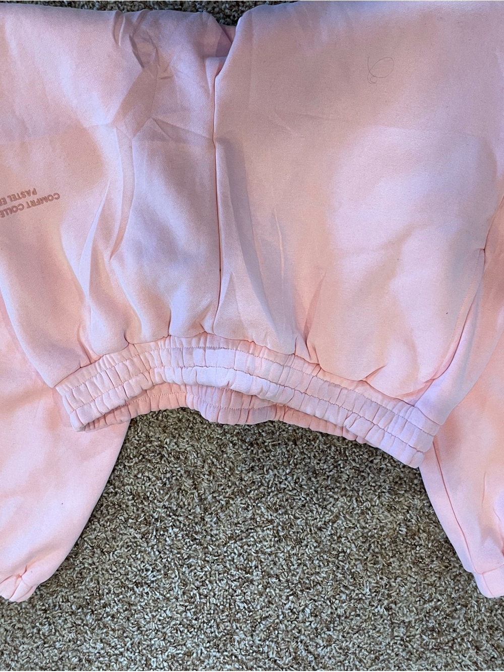 Comfrt Pink Elastic-Waist Jogger Bottoms- comfrt collection-pastel edit